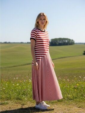 Who What Wear Striped Maxi T-Shirt Dress Size XS